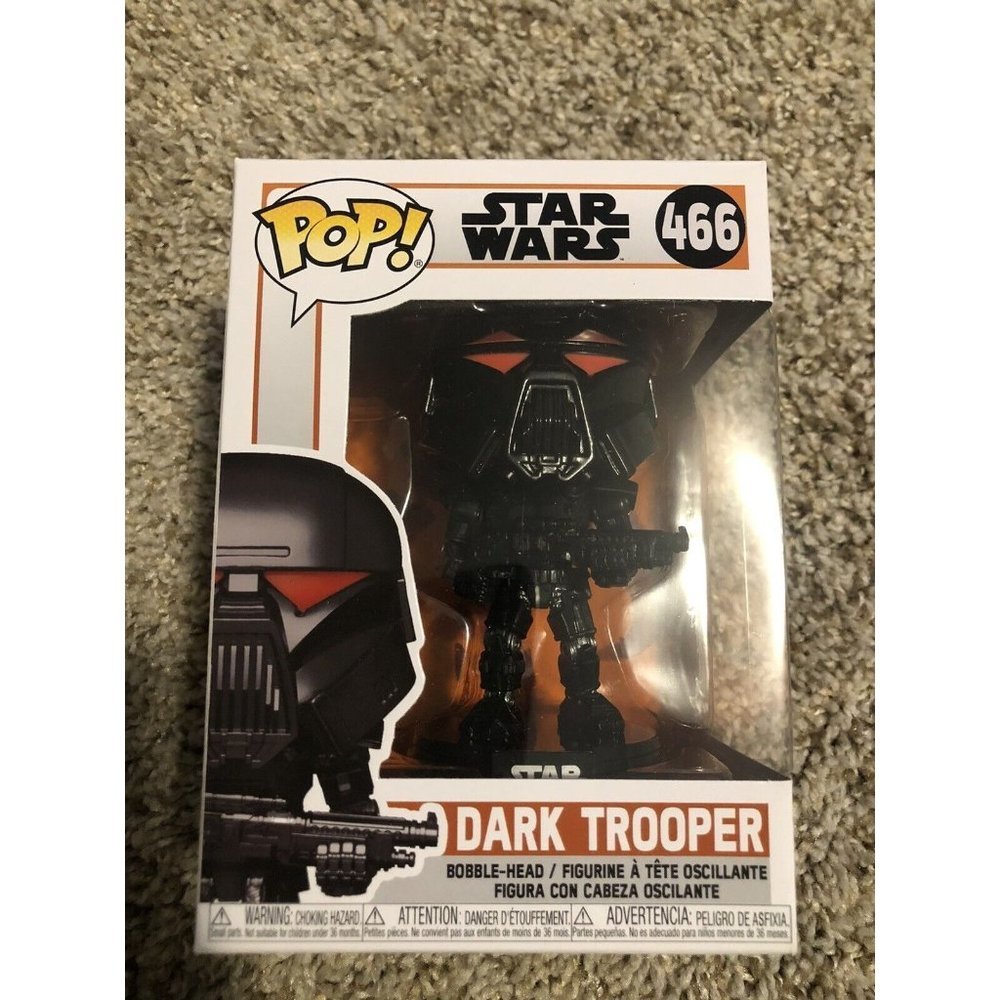 Funko - POP Star Wars: Mandalorian- Dark Trooper (Battle) Brand New In Box